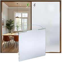 PDLC Smart Film Switchable Window Privacy Film, Clear to Opaque Electric Smart Glass Film for Windows & Glass Doors, with Remote for Home Office, Partitions & Projection W20*H27.5