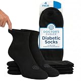 Doctor's Choice Diabetic Socks for Men, Seamless Ankle Socks with Non-Binding...