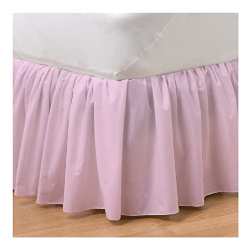 Cubre Somier Falda de cama con cama Superficie Mantenida Cubierta Twin / Full / Queen / King Tamaño 35 cm altura Home Hotel Use Faldas Beige Blanco Gris Beige Faldas Faldas De La Cama(Pink,100x190x35c