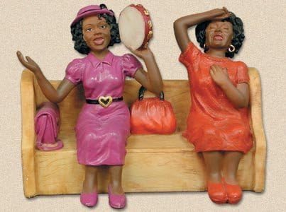 African American Church Pews Figurines Hallelujah
