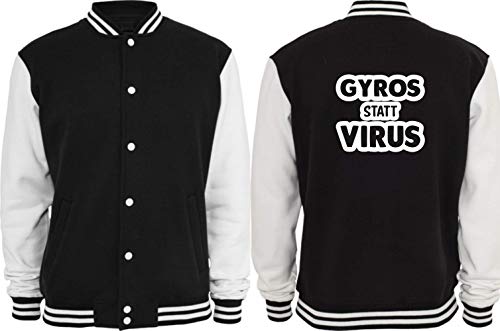 Chaqueta de colegio Gyros statt Virus con diseño urbano de la crisis de los rollos de papel 2020