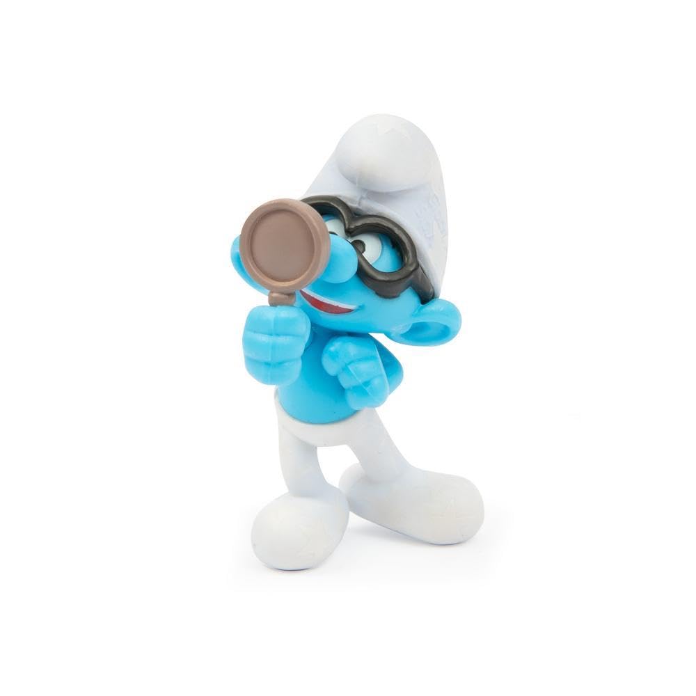 Coppia Personaggi Puffi Burlone e Quattrocchi, Alti 5,5 Cm, Il Puffo Quattrocchi Cambia Colore Con Il Freddo, Per Bambini A partire Dai 3 Anni