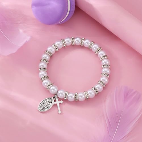 Korotho First Communion Confirmation Baptism Gifts for Girls Boys, Cross Bracelets for Her Him Christian Religious Gift Christening Communion Jewelry Favor for Goddaughter Daughter Son4