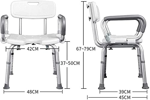 Banc de douche avec accoudoirs réglable pour senior