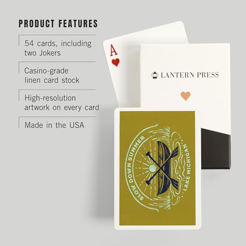 Baraja de Poker Lantern Press Lake Michigan 52 Cartas miniatura 3