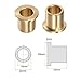 HARFINGTON Flange Bearing Sleeve 16mm Bore 22mm OD 25mm Length 3mm Flange Thickness Bronze Bushing Self-Lubricating Bushings Sleeve for Industrial Equipment