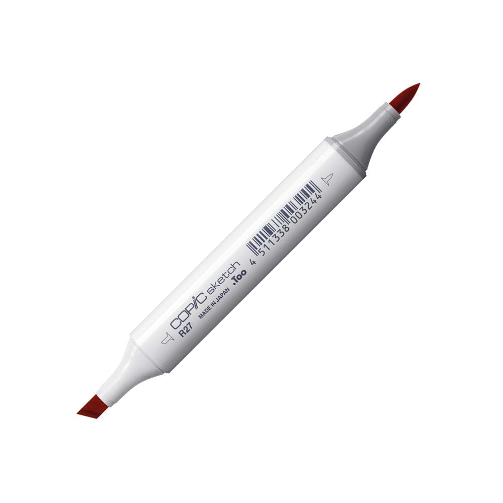 COPIC Sketch Coloured Marker Pen - (R-27) Cadmium Red, For Art & Crafts, Colouring, Graphics, Highlighter, Design, Anime, Professional & Beginners, Art Supplies & Colouring Books
