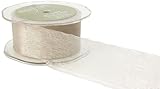 May Arts 3-Inch Wide Ribbon, Pewter Sheer