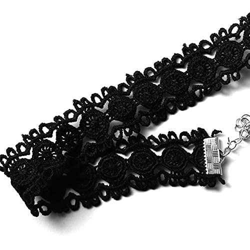 Manfnee Choker Necklace Black Lace Choker Gothic Tattoo Halloween Party Custum Accessory for Women3