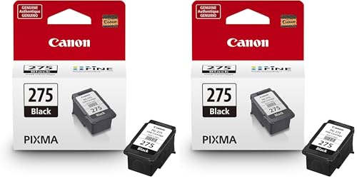 Image of Canon PG-275 Genuine Black Ink Cartridge, Compatible with TS3520 /3522, TR4720 /4722, TS3720 /3722, (Pack of 2)