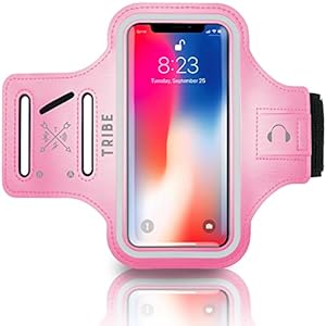 TRIBE Water Resistant Cell Phone Armband Case Running Holder for iPhone Pro Max Plus Mini SE (13/12/11/X/XS/XR/8/7/6/5…