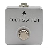 Metal Guitar Amp Footswitch with Dual Tap Tempo Controller, Latching Channel Selector for Effects Pedals, Footpedal, Compact Stomp Box Accessory,