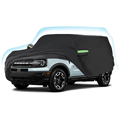 Image of Proadsy Custom Fit 2021-2026 Ford Bronco Sport Car Cover Waterproof Outdoor | UV-Blocking Waterproof With Soft Lining Prevents Leaks & Scratches. Perfect For Sunny, Snowy Outdoor Parking, Garage Storage