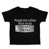 Custom Toddler T-Shirt Forget The Lullaby Rock Me to Heavy Metal B Funny Cotton Boy & Girl Clothes...