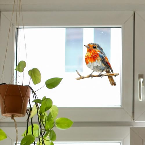 Vinilo decorativo adhesivo Achang con diseño de pájaro petirrojo miniatura 3