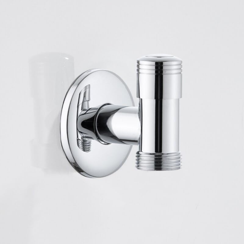Robinet machine à laver en laiton massif chrome et noir au design épuré