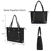 KROSER Sac Cabas Femme pour Ordinateur Portable 15,6 pouces, Sacoche pour Ordinateur, Sac de Cours Tolie, Grand Sac à Main pour Shopping Travail Quotidien Voyage, Tote Bag, Noir #4
