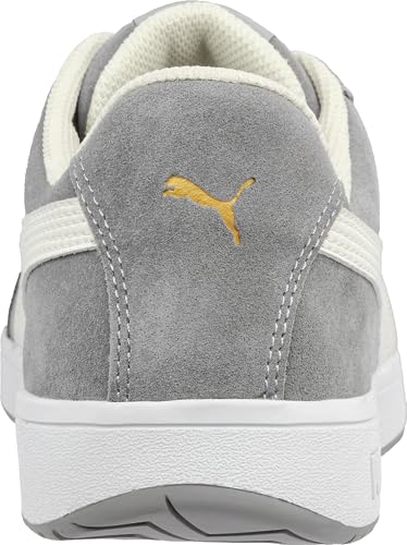 Image of Puma Safety Iconic Suede Low Women's Shoes, Composite Toe, Static Dissipating Safety, Slip Resistant, Grey, Size W5 (640125-05-800)