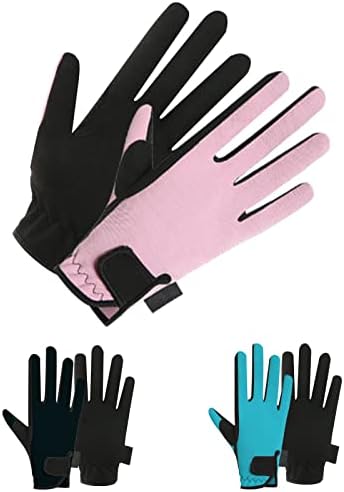 SDKSEOM Horse Riding Gloves for Kids Girls Youth Equestrian Horseback Riding Gloves Kids Horse Riding Gloves Children Women Winter Outdoor Bike Cycle Soccer Sports Mitts