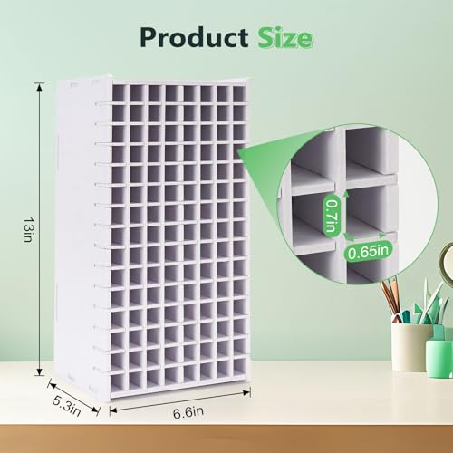 Image of SANFURNEY Art Marker Storage Rack for 120 Markers, Watercolour Brushes Pens Color Pencils Organizer Holder for Desk Christmas