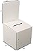 Raffle Ticket Donation Collection Ballot Box Reusable Sturdy thick Cardboard with Slot comment Suggestion Box With Removable Header 6H x 6W x 6D, Display area 6H x 6W(Variety Color 5 pack)
