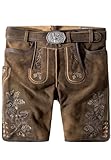 Lieferung incl. Gürtel Stockerpoint Herren Bastian Trachtenlederhose, Havanna gespeckt, 52