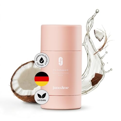 juno & me - Skin Protection Stick: Anti-Wundreib-Stick gegen Wundscheuern zwischen den Beinen oder unter BH-Trägern - Stick gegen Wundreibung mit Sheabutter & Squalan - für jede Haut geeignet