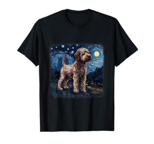 Se hai un Lagotto Romagnolo, Cane da Acqua Italiano, Cane Romagnol. Ottimo motivo del viso del cane e per donne e uomini che amano l'arte post espressionismo.