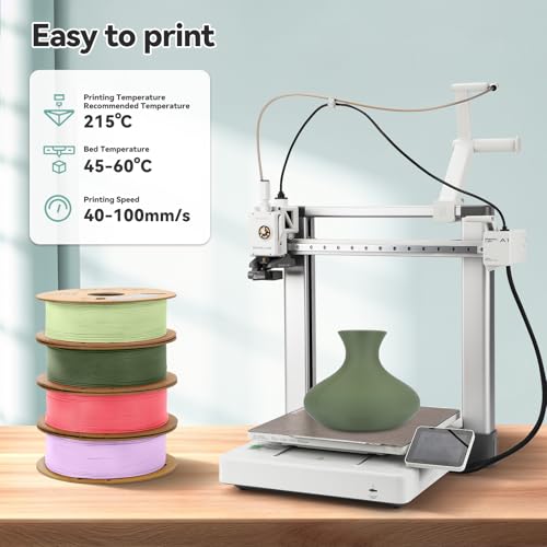 Image of 3DHoJor Matte PLA Filament 1.75mm, Upgrade 1kg Cardboard Spool PLA Filament 1.75 PLA 3D Printing Filament, Print with Most 3D Printers 3D Filament-Olive Green