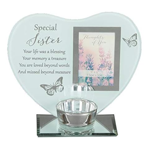 Heart-Shaped Glass Photo Frame and Candle Holder Cover