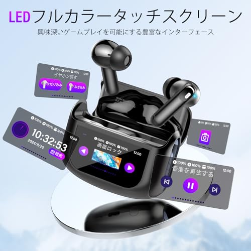 Thunelec bluetooth ワイヤレスイヤホン【2025年最新多機能タッチスクリーンとANC搭載】 の商品画像 5