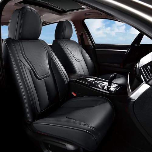 Image of FLORICH Front Seat Covers for Cars, Luxury Waterproof Faux Leather Seat Covers Cushion, Car Seat Protectors Universal Fit for Most 5 Seats Vehicles - Red