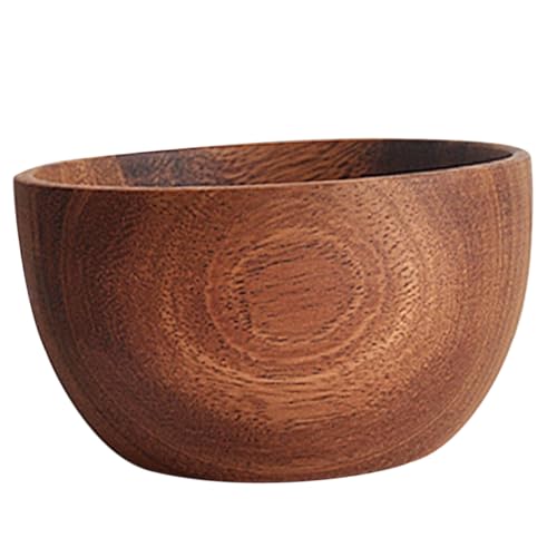 MOLUCKFU tazón de madera creativo ensaladera madera palets madera bandejas madera tablero de madera tablones de madera alimento decoración plato cuenco para ensalada frutero multifunción
