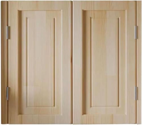 Swinging Doors Cafe Doors, Interior Solid Wood Swing Door, Saloon Cafe Doors, Auto Close Swinging barn Door Swinging Door, for House Kitchen Partition Doorways Bar(Wood,W75xH70cm(29.5x27.5in))