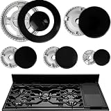 11PCS Gas Stove Burner Caps Set Comaptible for SABAF Stove Handles Lid Kit Metal Stove knob Cooker Hat Set Gas Stove Burner Replacement Caps Stove Top Cover Burner Head Parts