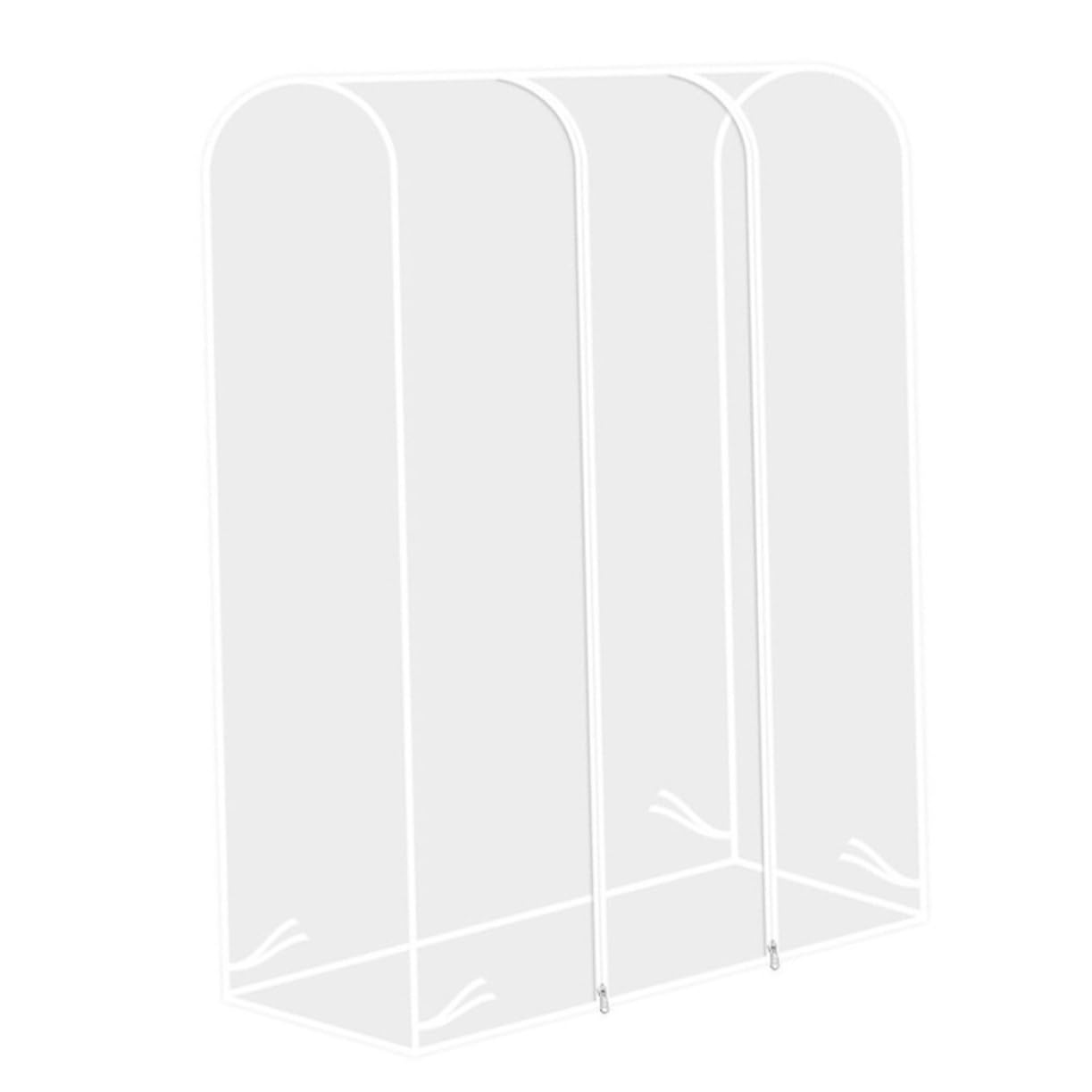 PartyKindom Funda Transparente Material Plástico Diseño Moderno y Minimalista Gran Capacidad con Cremallera Portátil para Ropa para Hogares y Hoteles