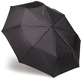 Totes Blue Line Basic Auto Open Auto Close Compact Umbrella