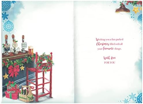 SON CHRISTMAS CARD TRADITIONAL XMAS DESIGN 9 X 6 INCHES XA043