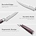 PAUDIN Steak Knives Set of 6, Kitchen Steak Knife 4.5 Inch, High Carbon Stainless Steel Steak Knives, Serrated Steak Knife with Pakkawood Handle, Dinner Knives with Gift Box