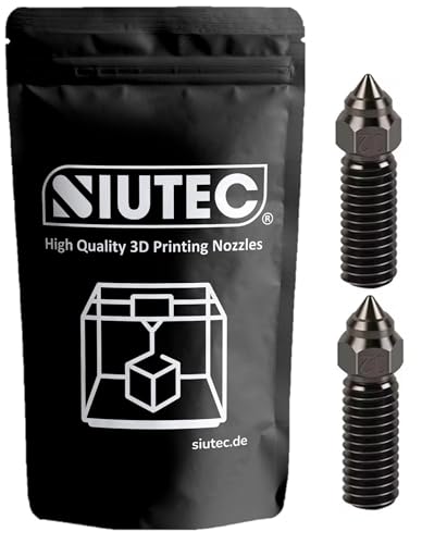 SIUTEC K1 Premium 3D Printer Hardened Steel Nozzle / Hardened Steel Nozzle - for 1.75 mm Filament - 0.2 0.4 0.6 0.8 1.0 
