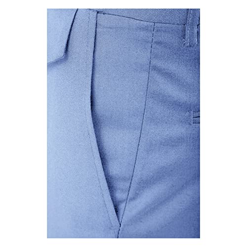 Men's Dress Pants Trousers Slim Fit Flat Front Slacks Solid Pants Classic Dress Business Wedding Suit Pants4