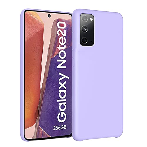 Image of LIRAMARK Liquid Silicone Soft Back Cover Case for Samsung Galaxy Note 20 (Lavender)