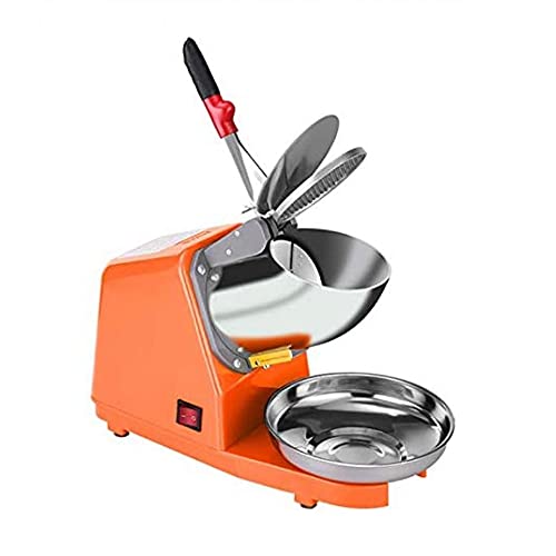 ALISSA 380W Electric Ice Crusher Portable Smoothie Ice Shaver Snow Cone Maker 2200rm Ice Maker Machine 220V/50Hz Kitchen Applicances (Orange)