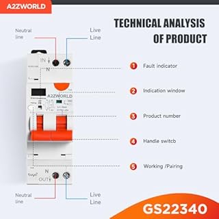 Interruttore Differenziale Magnetotermico WiFi con Riarmo Automatico e Display, Tipo A Curva C 30mA 220V, Corrente Nominale Regolabile 20-40A, 2 Moduli DIN, App Tuya Smart Life