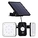 Produktbild Solarlampen für Außen, Jorft 94 LED Doppelköpfe Solarleuchte Wandleuchte mit Bewegungsmelder 20 Stunden Solar Beleuchtung Wasserdicht Solarlicht Sicherheit für Garten, Garage,Haustür mit 10ft Kabel
