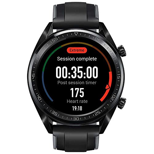 HUAWEI Watch GT Smartwatch, Touchscreen 1.39', Bluetooth 4.2, Autonomia Batteria fino a 2 Settimane, Impermeabile 5 ATM, GPS, TruSeen 3.0 Monitoraggio della Frequenza Cardiaca, Nero Graphite Black