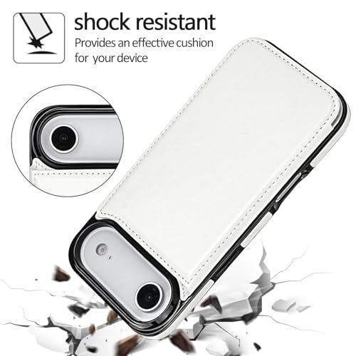 LazyGoose for iPhone 17 Air Wallet Case with Credit Card Holder,RFID Blocking,PU Premium Leather Double Magnetic Clasp Kickstand Heavy Duty Protective Cover.(White) by LazyGoose - Used condition - Image 7