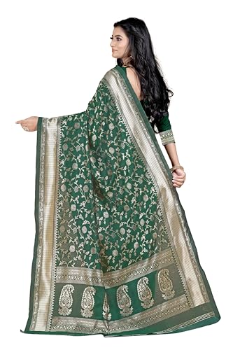 Image of Women's Banarasi Saree Pure Kanjivaram Silk Saree Soft Party Saree collections With Blouse Piece for Wedding saree