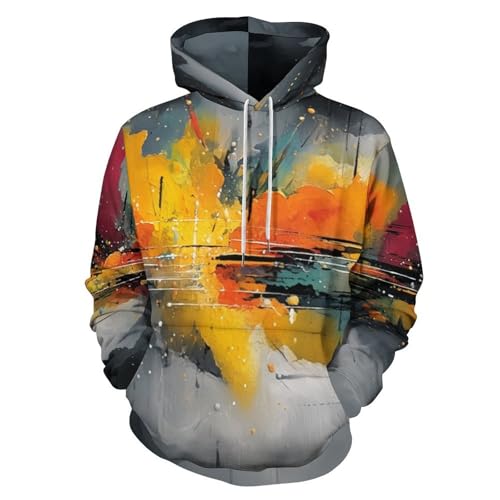 Veste décontractée avec motif peinture l'huile abstraite 3D et design artistique