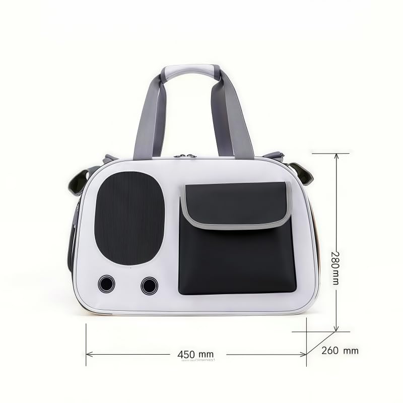 Transportín Perros Gatos para Suzuki Vitara/Grand Vitara Asiento Trasero Coche Bolsa de Transporte Plegable Bandolera Viaje Rejilla Transpirable,Beige/Black